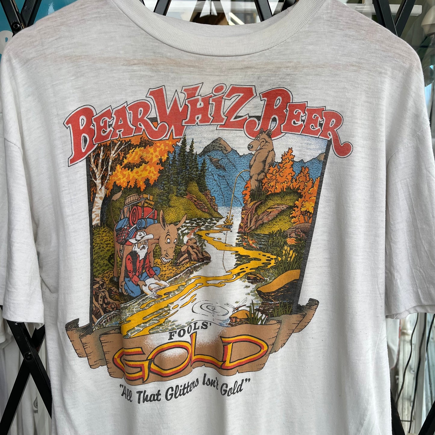 Vintage Bear Whiz Beer Tee - Size  L