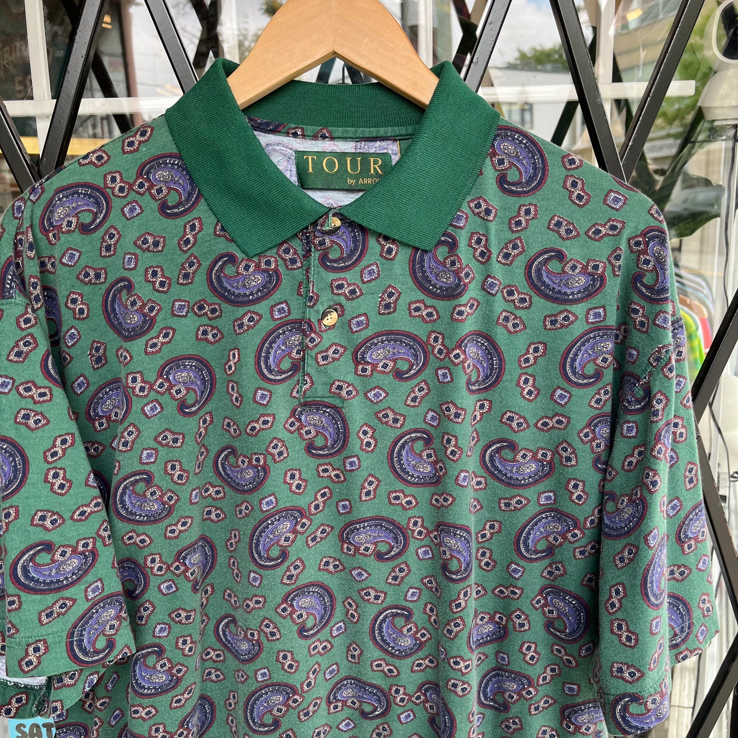 Vintage Paisley Polo Shirt - Size L