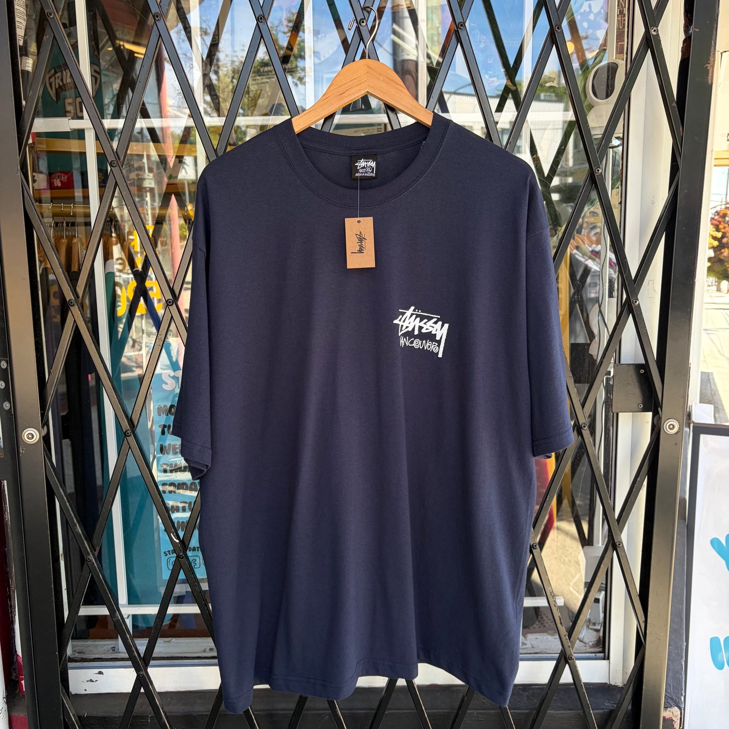 Stussy Vancouver Stock Tee Navy - Size XL