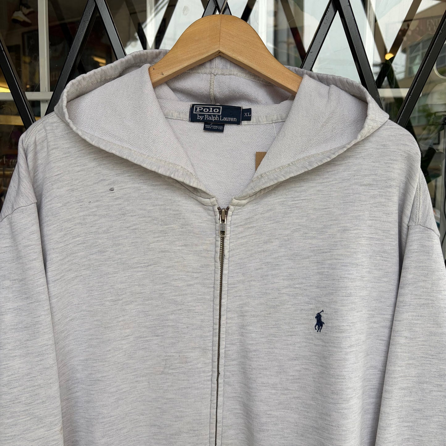 Vintage Polo Ralph Lauren Zip Up Hoodie - Size XL