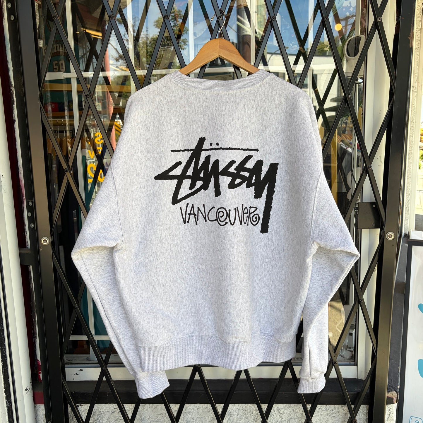 Stussy Vancouver Stock Crewneck Ash Heather - Size XL
