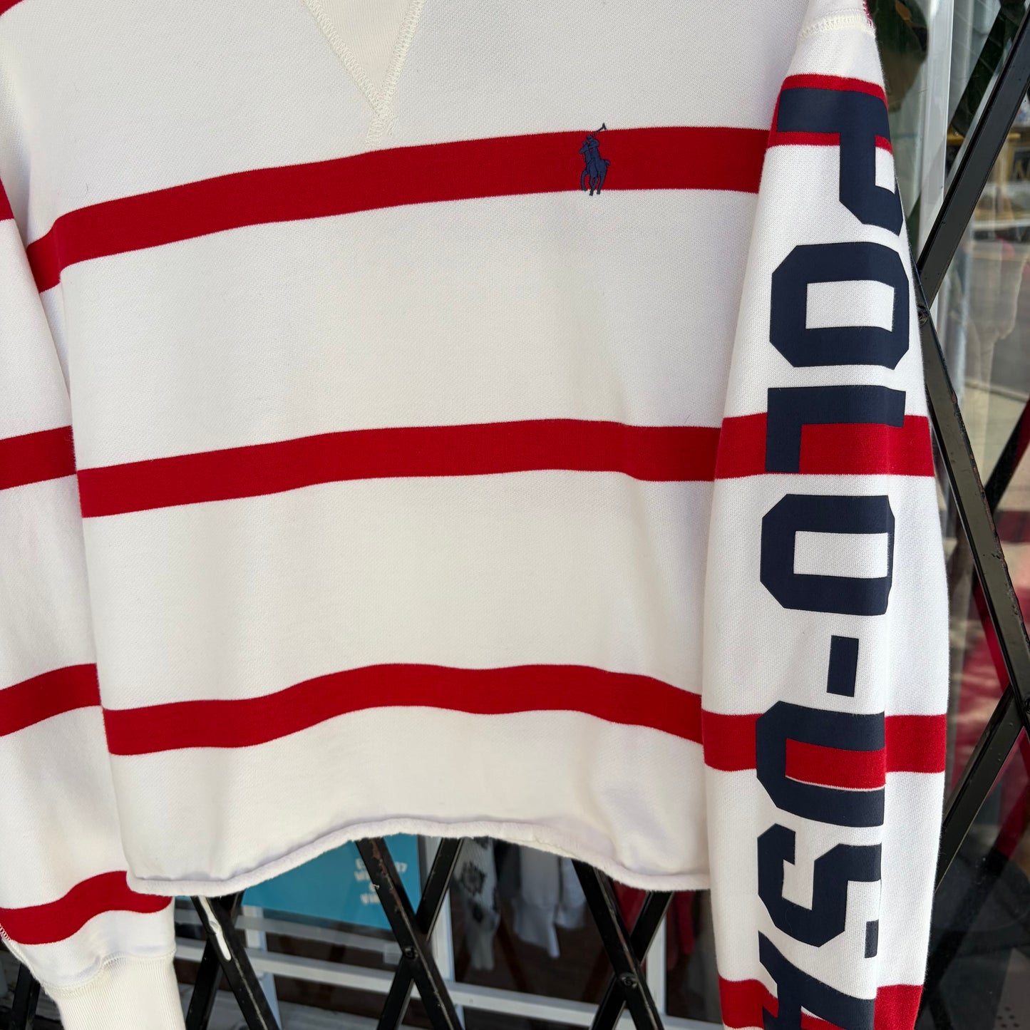 Polo Ralph Lauren Striped Cropped Crewneck - Size L