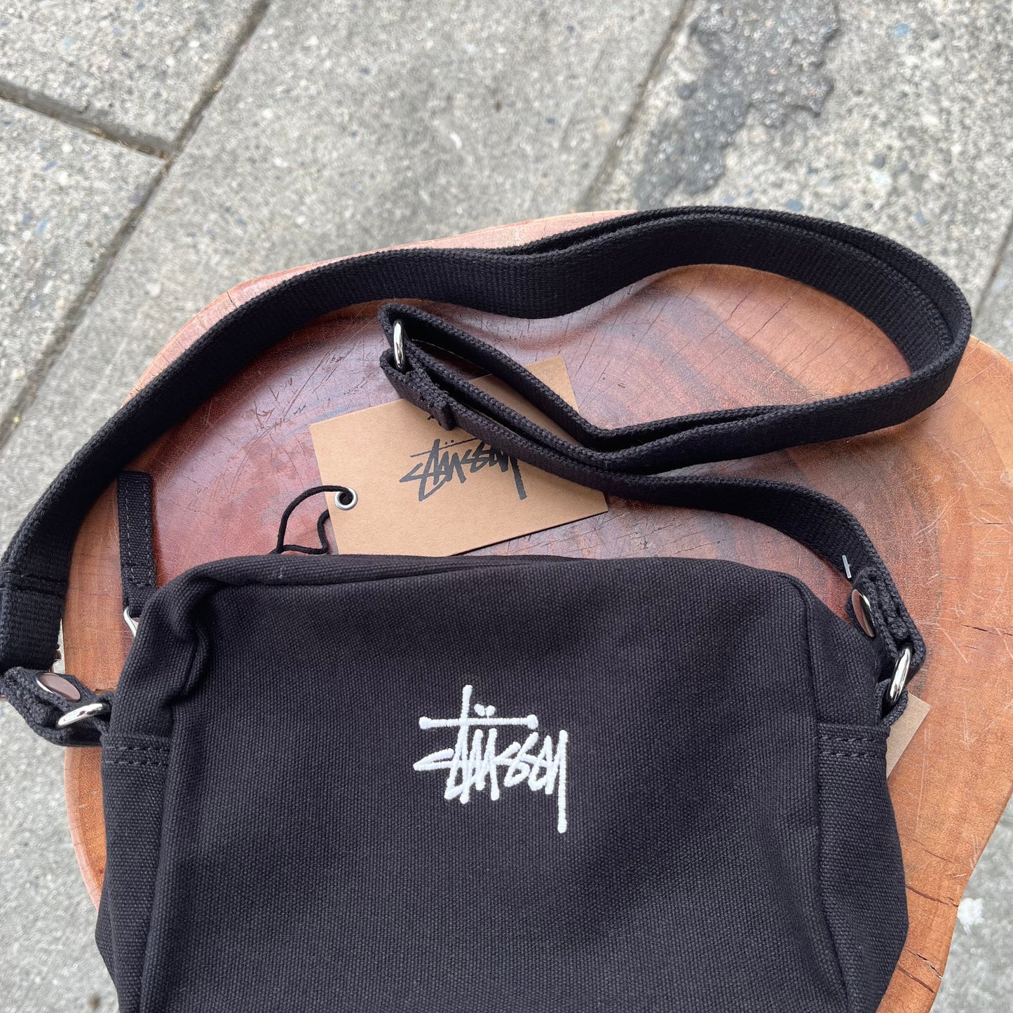 Stussy Canvas Side Pouch Black