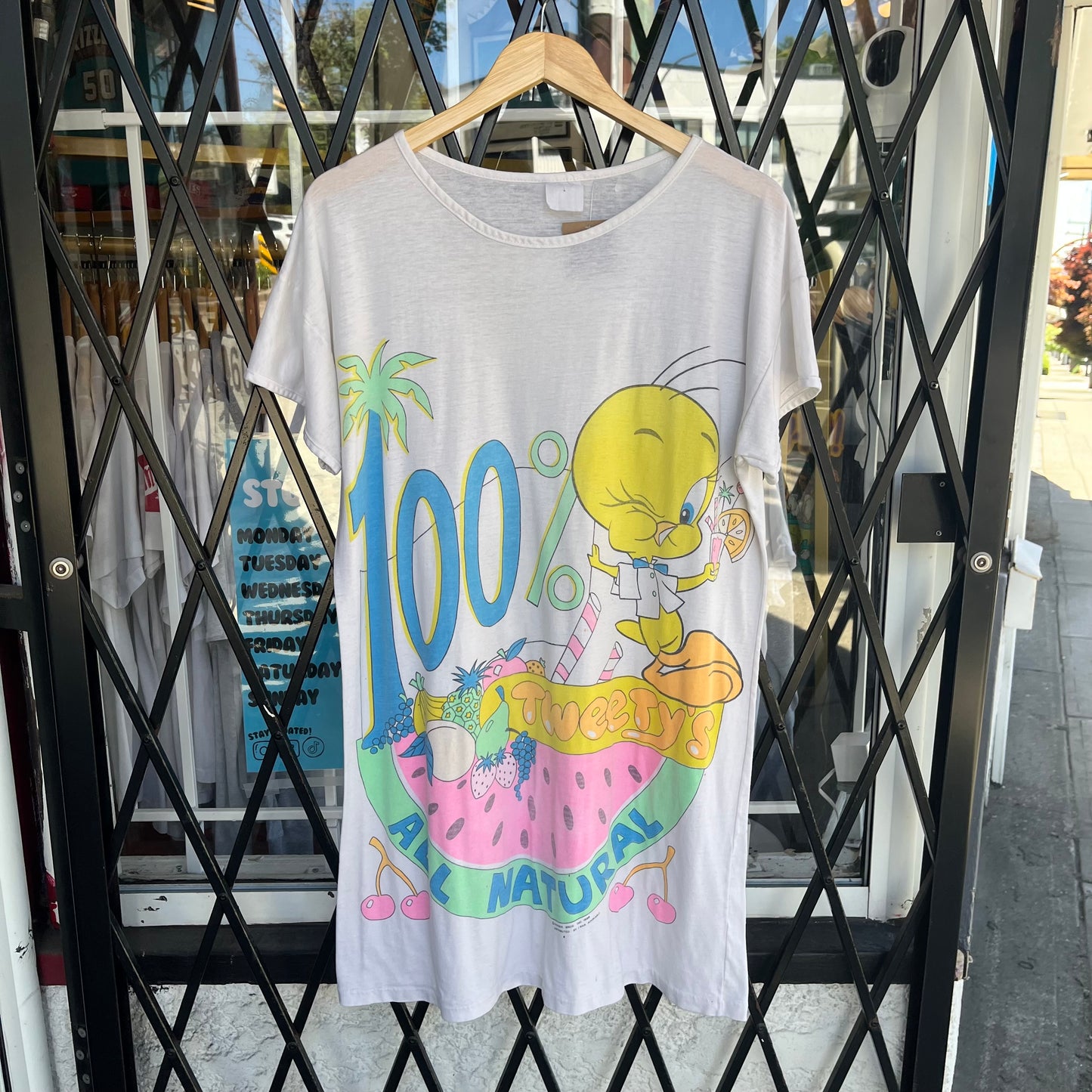 Vintage Looney Tunes Tweety Bird Beach Shirt - One Size