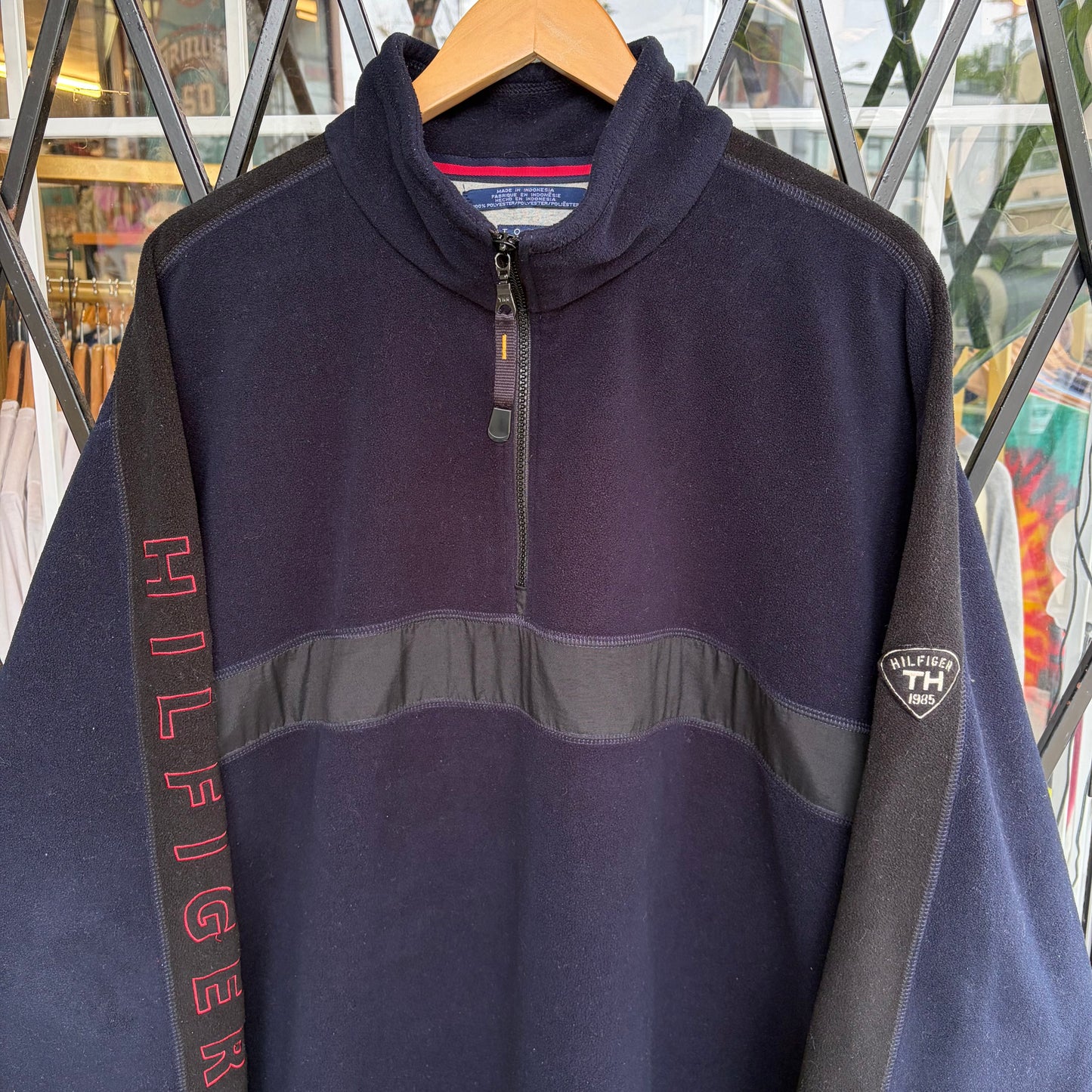 Vintage Tommy Hilfiger Quarter Zip Fleece Sweater - Size XXLT