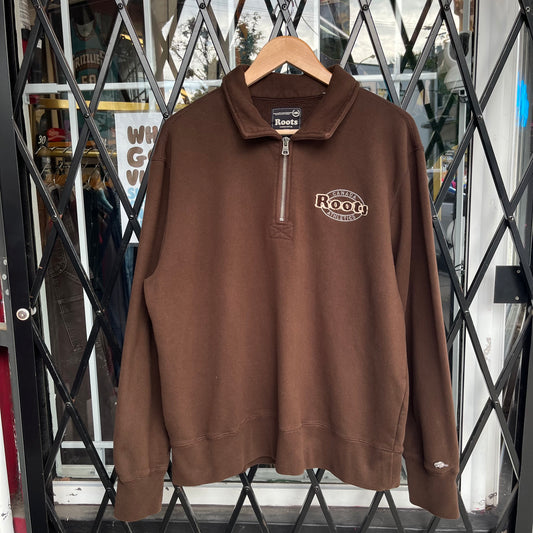 Roots Athletics Quarter Zip Sweater - Size L