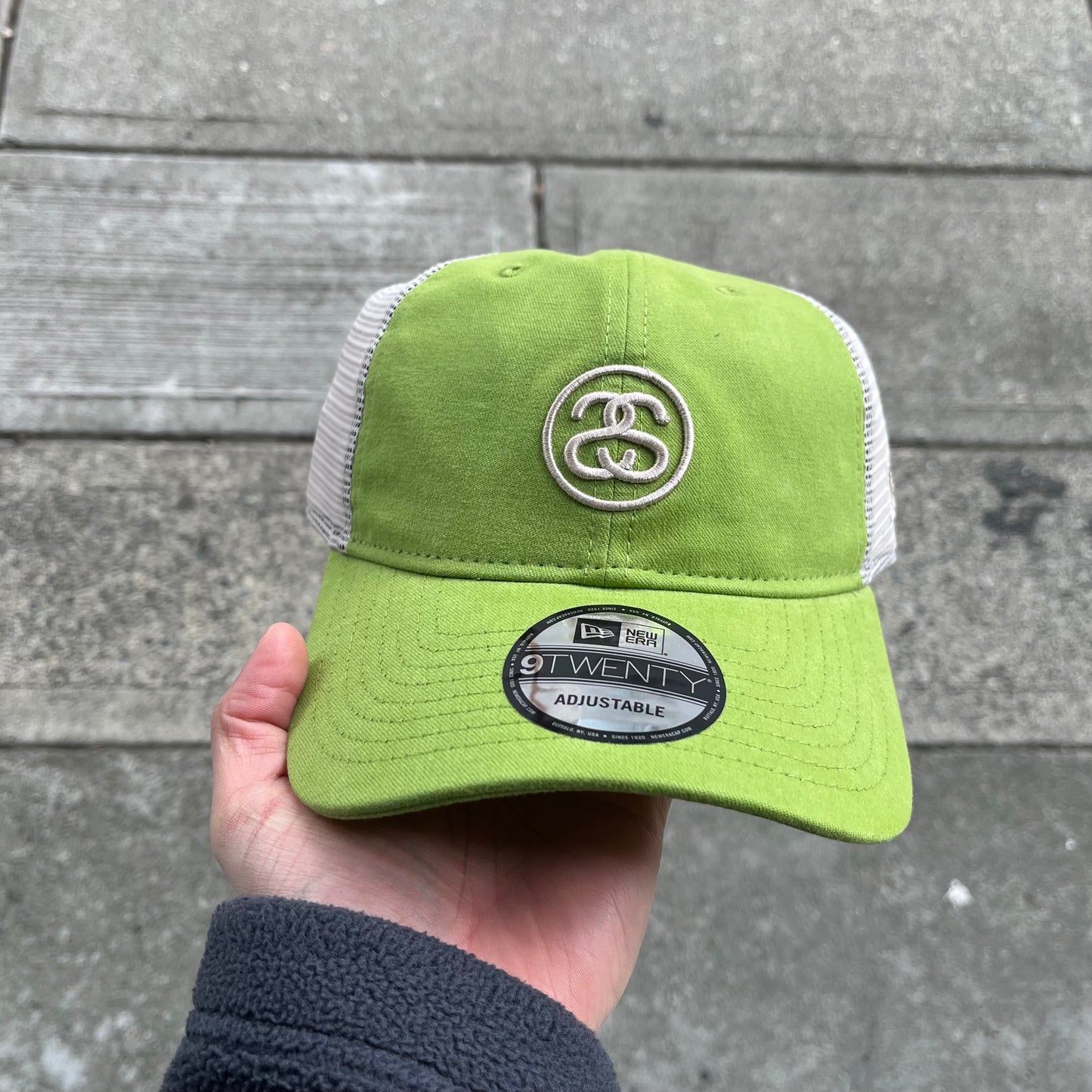 Stussy Basic Trucker Hat Lime Green