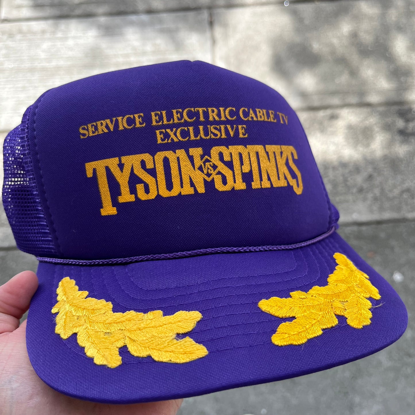 Vintage Tyson vs Spinks Boxing Promo Trucker Hat