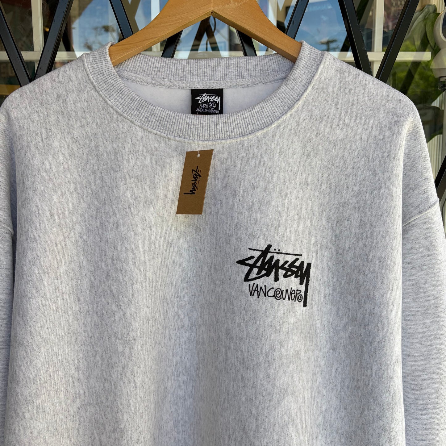 Stussy Vancouver Stock Crewneck Ash Heather - Size XL