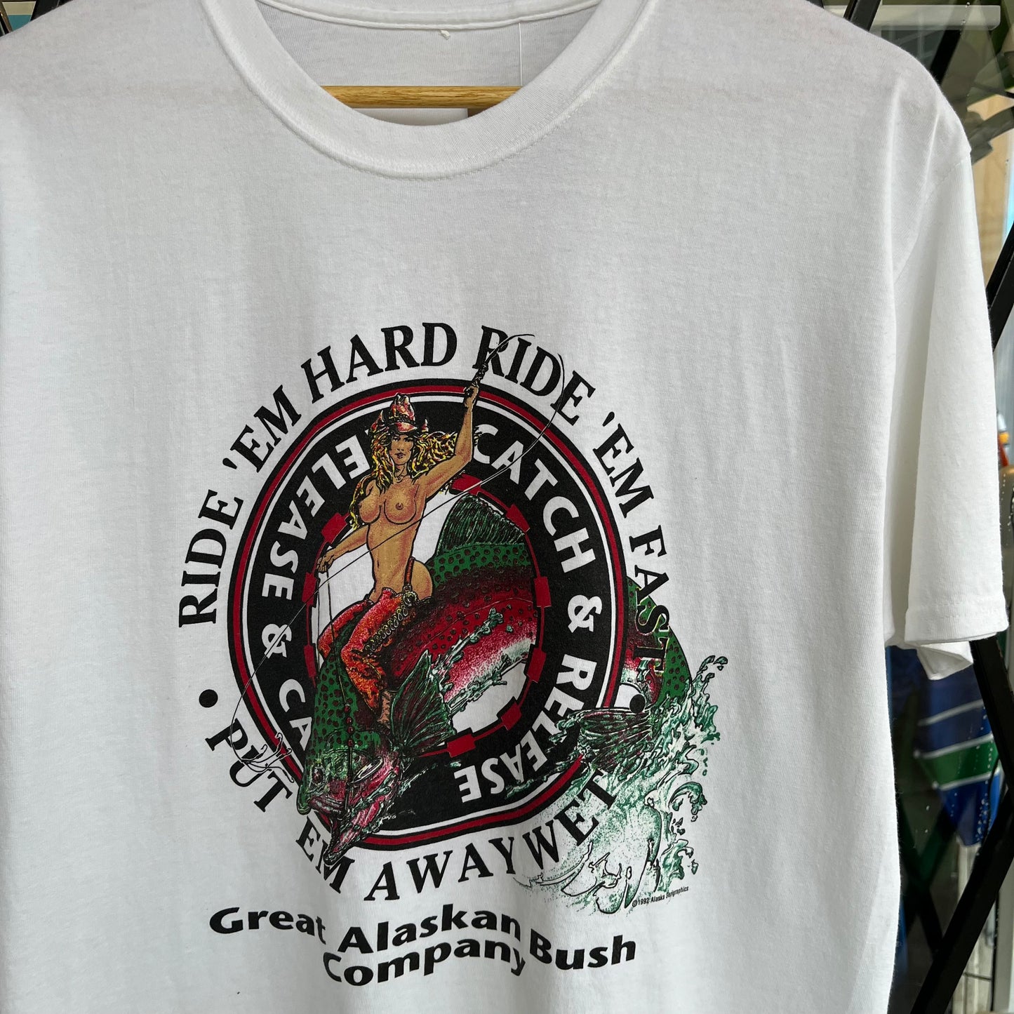 1992 Great Alaskan Bush Company Fishing Tee - Size L