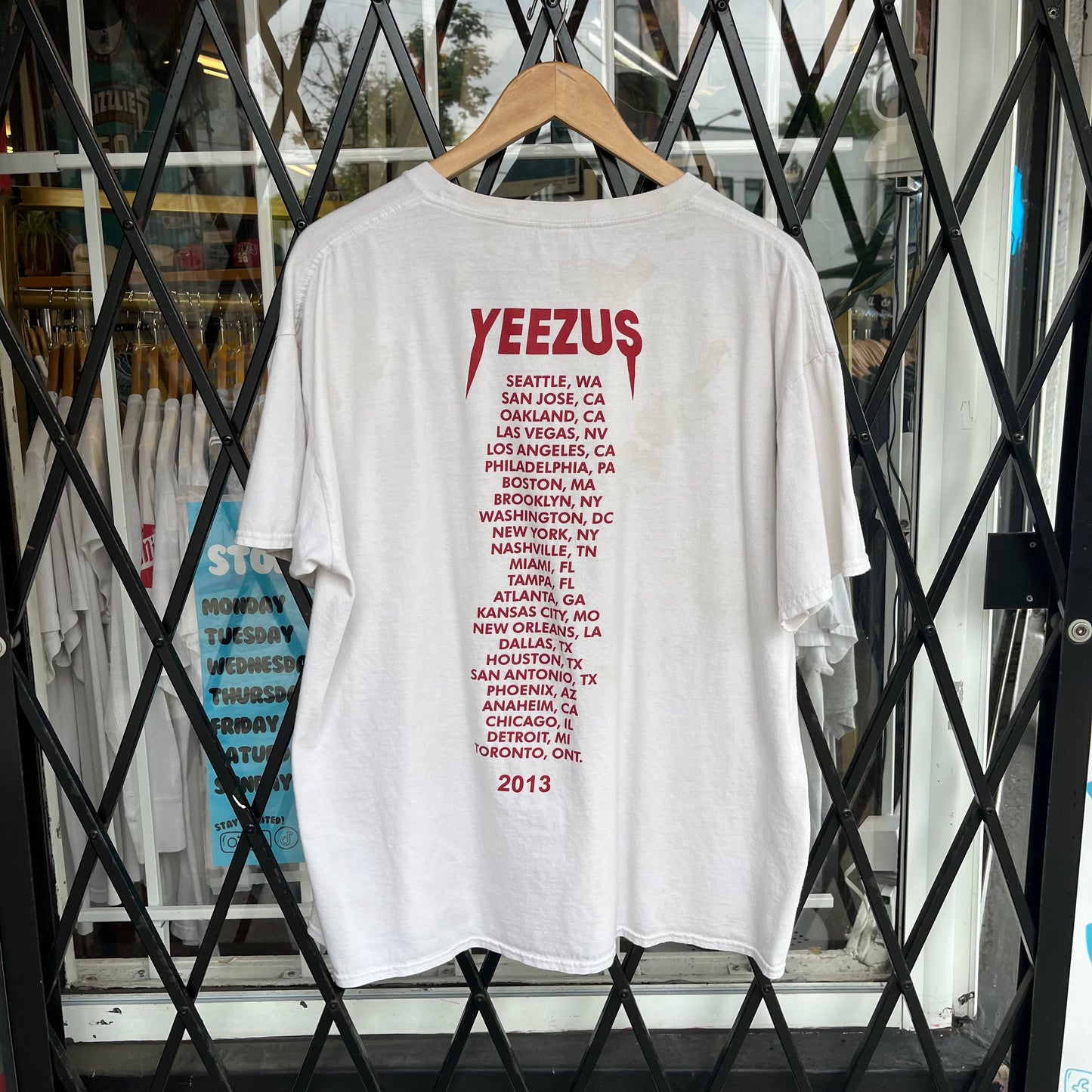 2013 Yeezus Tour Tee - Fits Size L