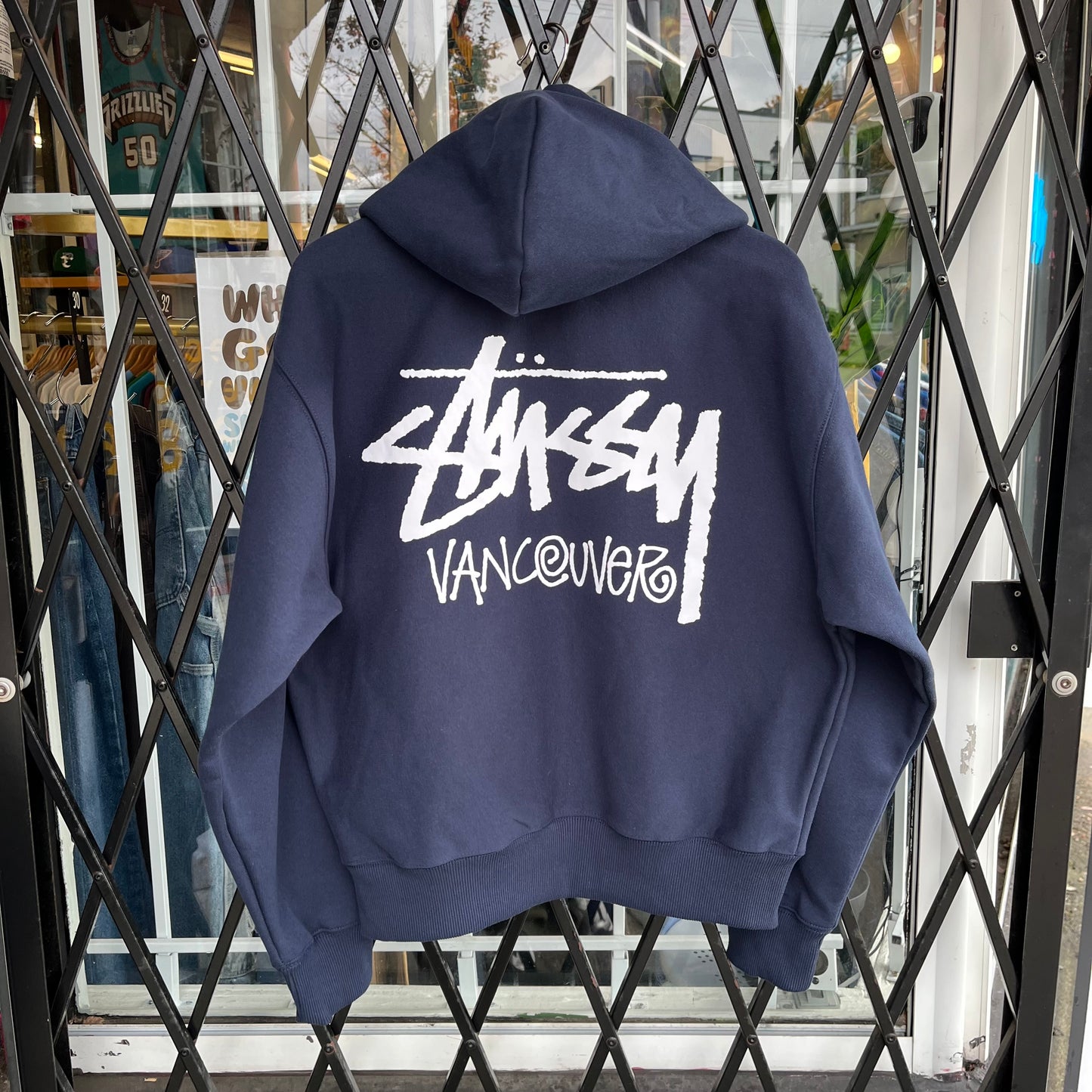 Stussy Stock Vancouver Zip Hoodie Navy - Size S