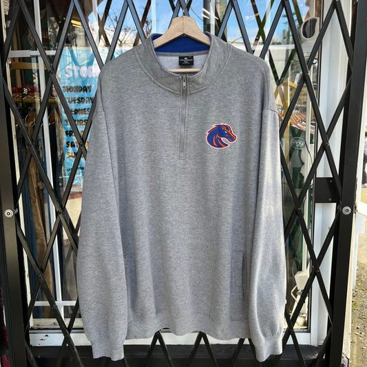 Boise State University Quarter Zip Sweater - Size XXL