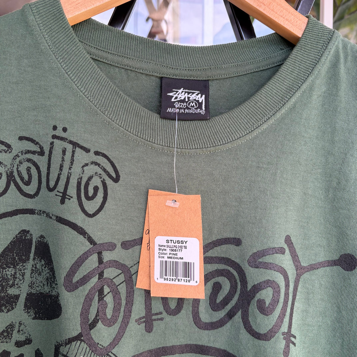 Stussy Skulls Tee Pine - Size M