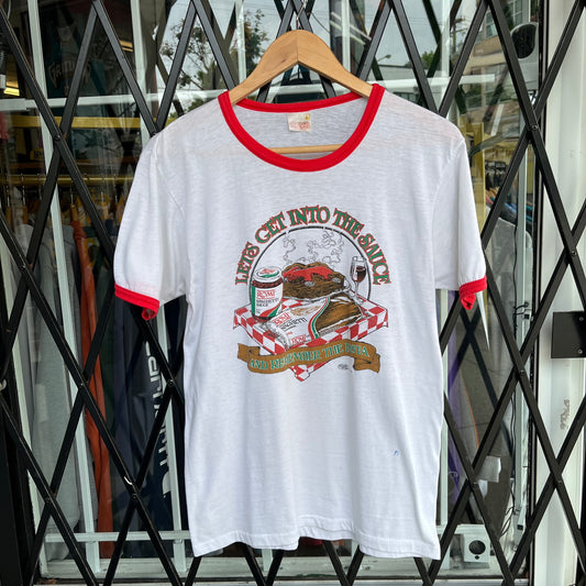 1980’s Romi Sauce and Pasta Ringer Tee - Size L