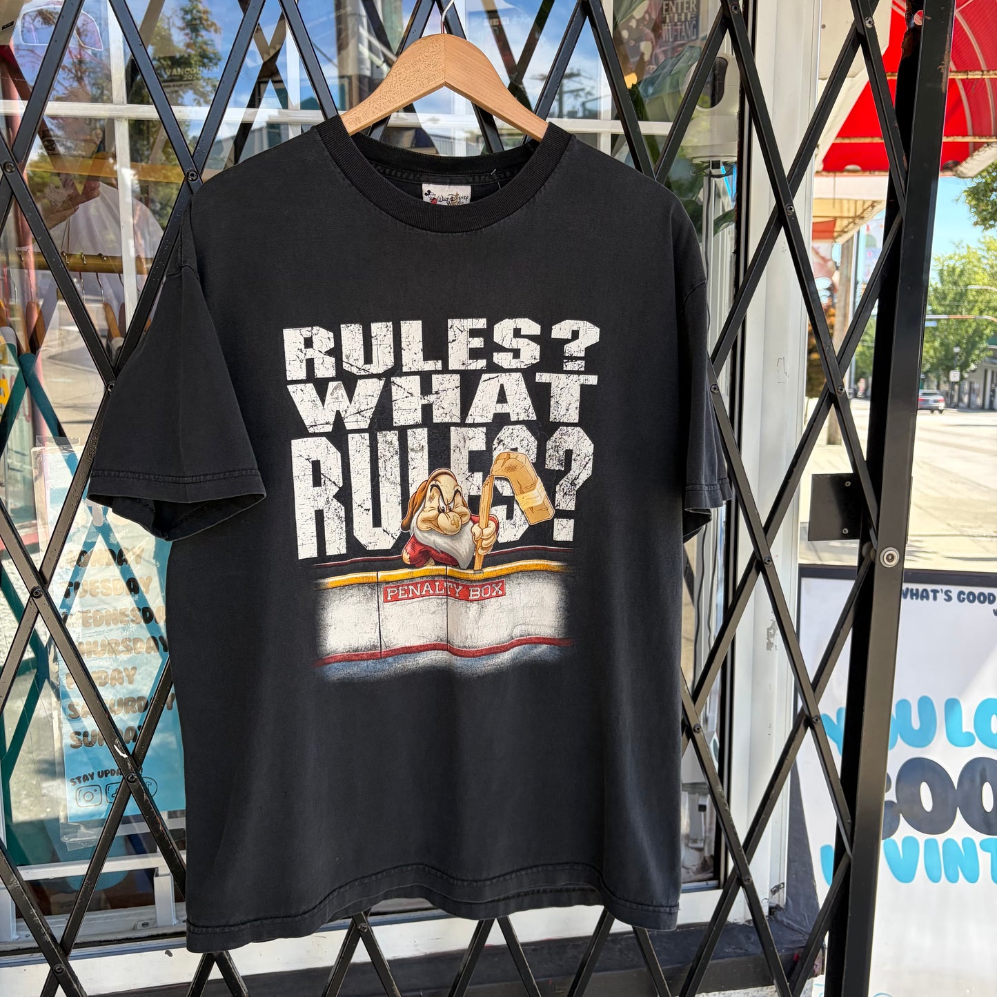 Vintage Disney Grumpy Hockey Tee - Size XL