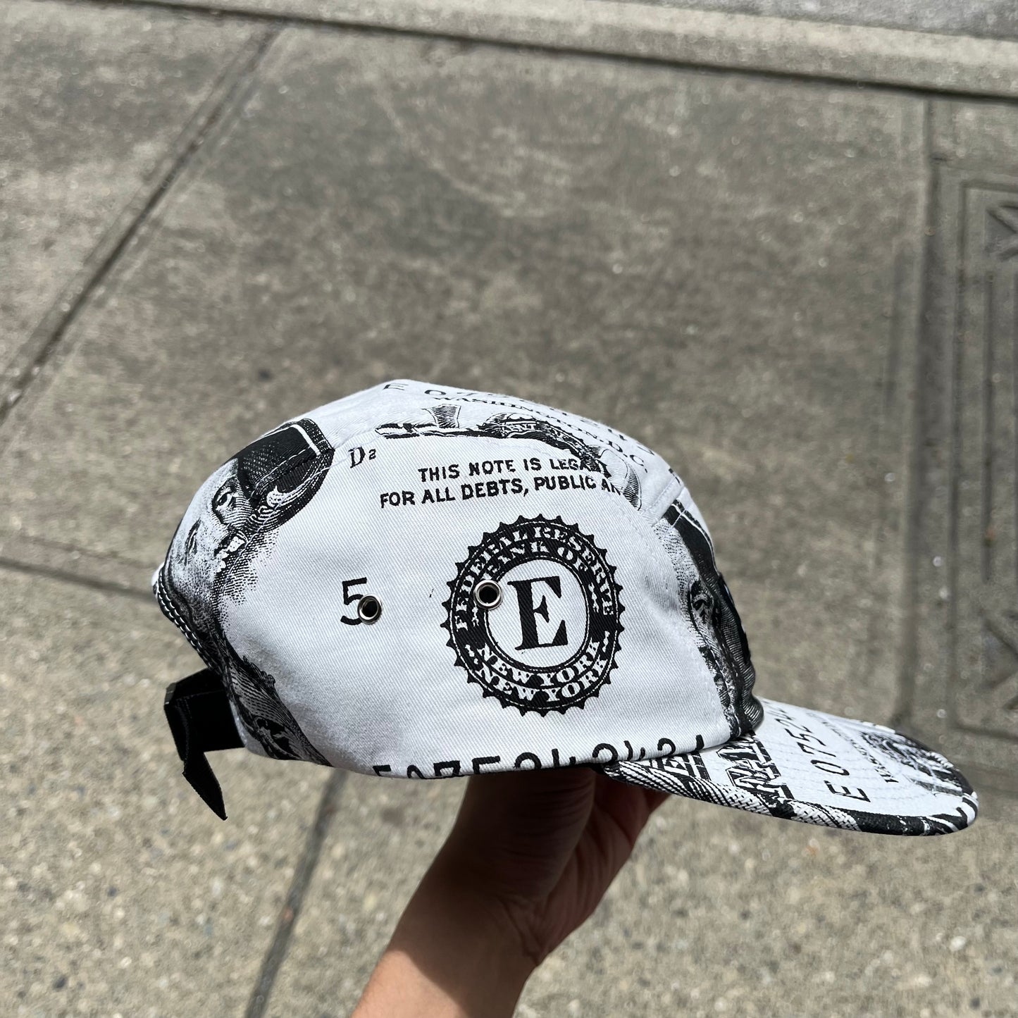 Supreme Dollar Bill 5 Panel Hat