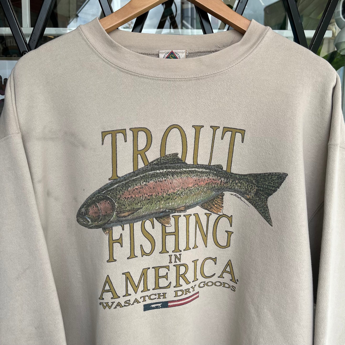 Vintage Trout Fishing Crewneck - Size XL