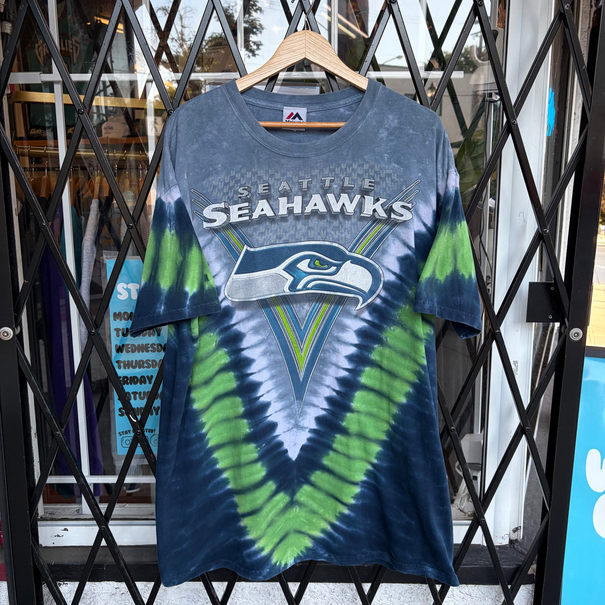 Vintage Seattle Seahawks Tie Dye Tee - Size XXL