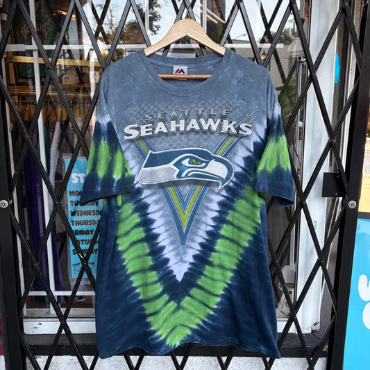 Vintage Seattle Seahawks Tie Dye Tee - Size XXL