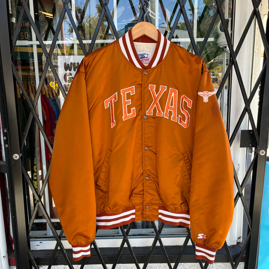 Vintage Starter Texas Longhorns Satin Jacket - Size XL