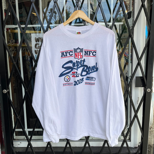 2005 Seahawks Super Bowl Long Sleeve - Size XL