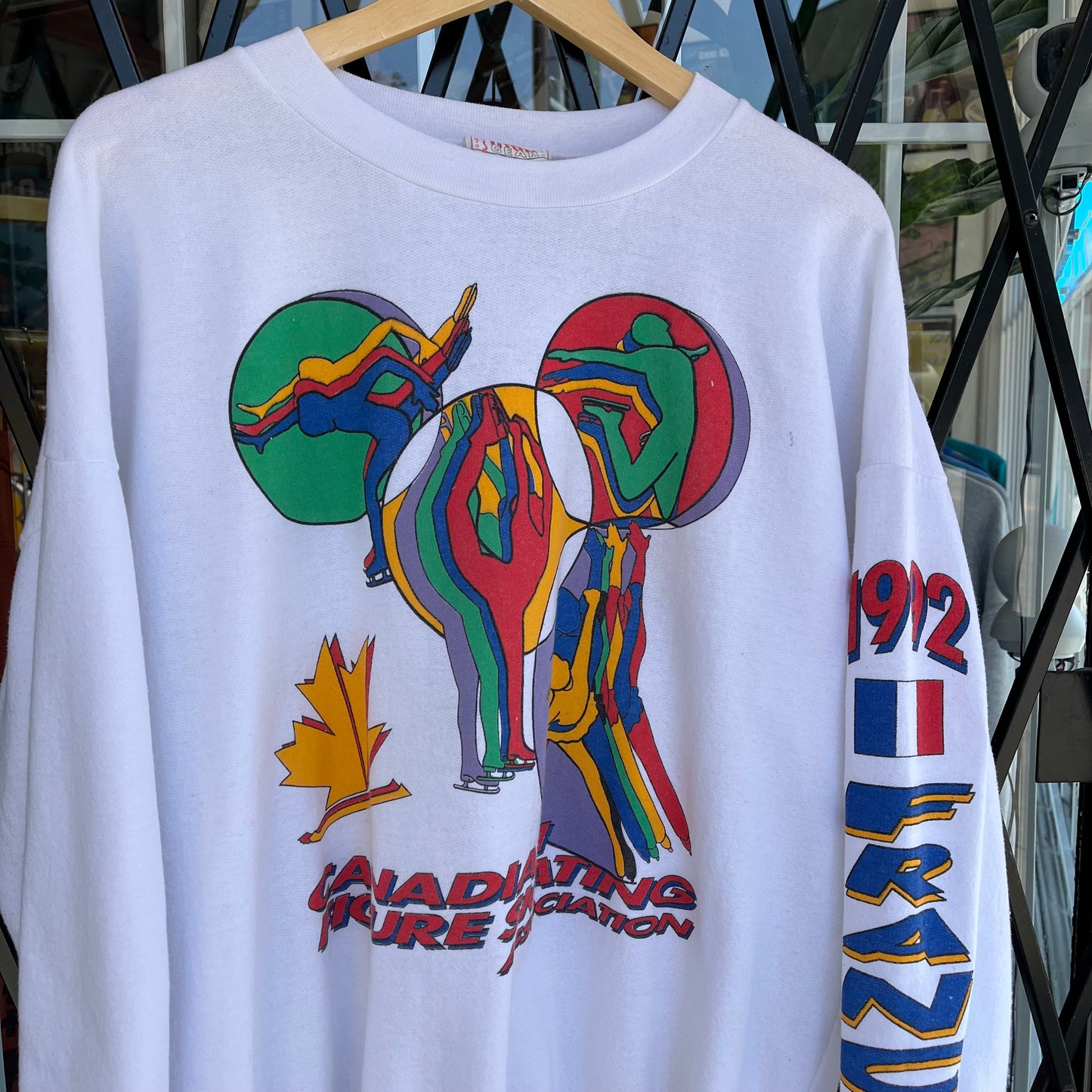 Vintage 1992 France National Skating Crewneck - Size L
