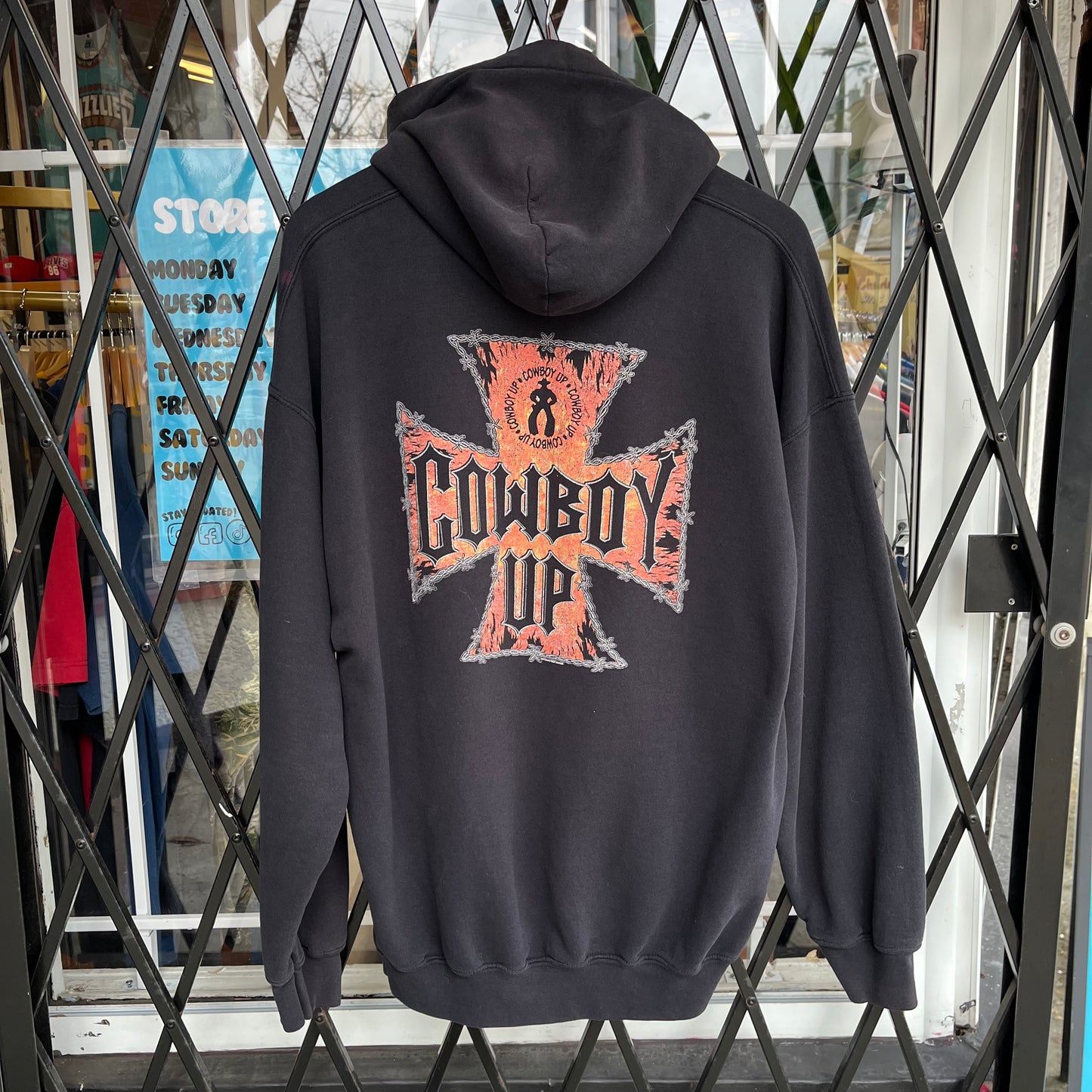 Y2K Cowboy Up Hoodie - Size XL