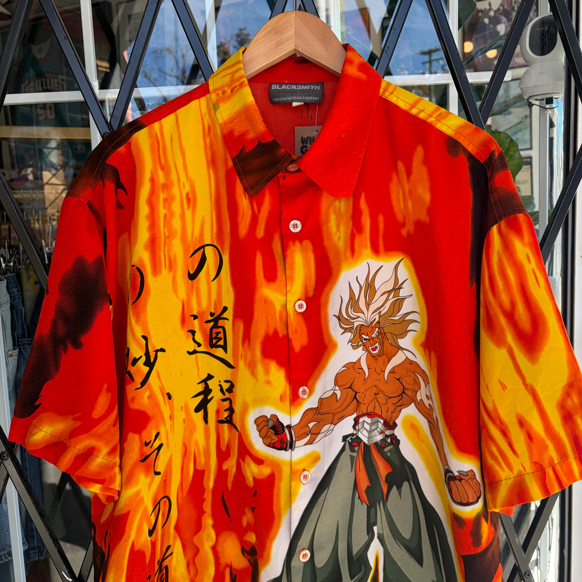 Y2K Anime Manga Button Up Shirt - Size XL