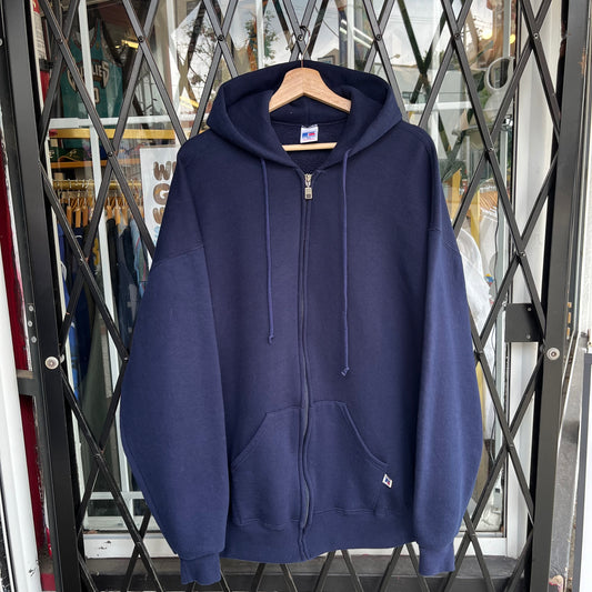 Vintage Russell Blank Hoodie Navy - Size XXL