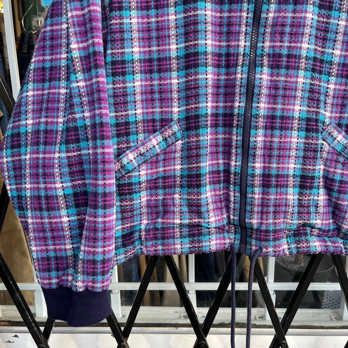 Vintage Plaid Cropped Jacket - Size Womens XL