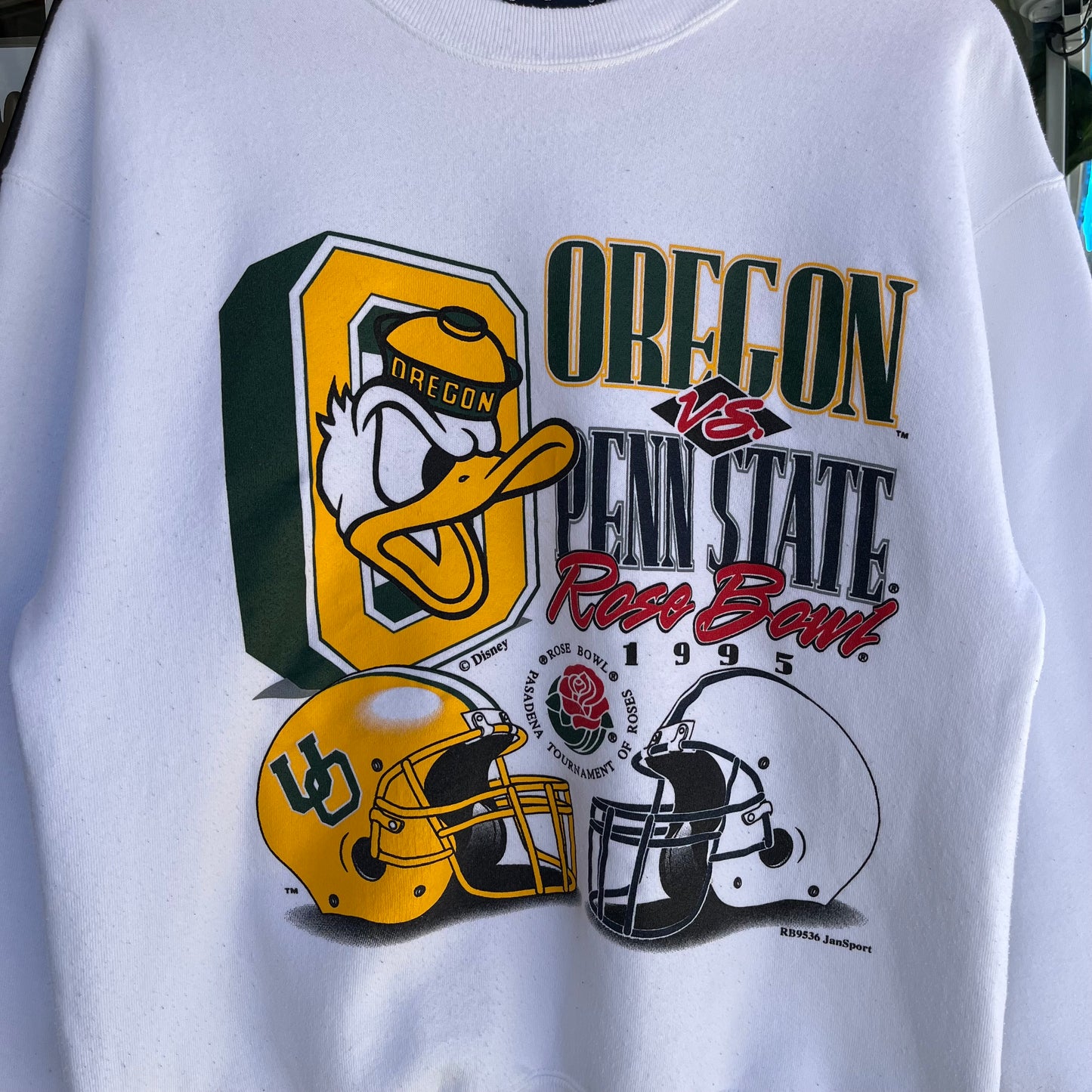 1995 Oregon vs Penn Rose Bowl Crewneck - Size L