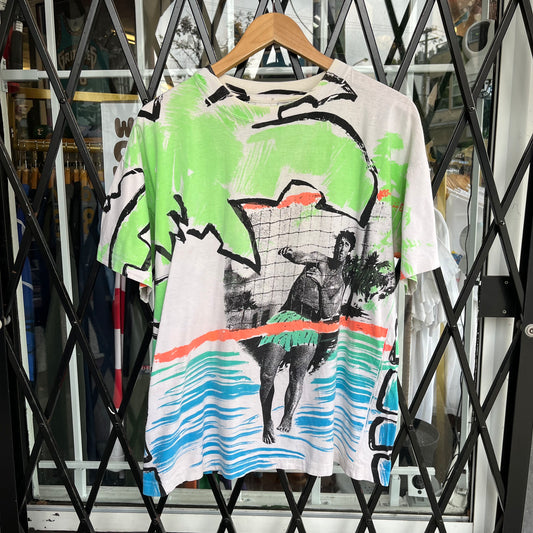 Vintage Beach Volleyball AOP Tee - Size L