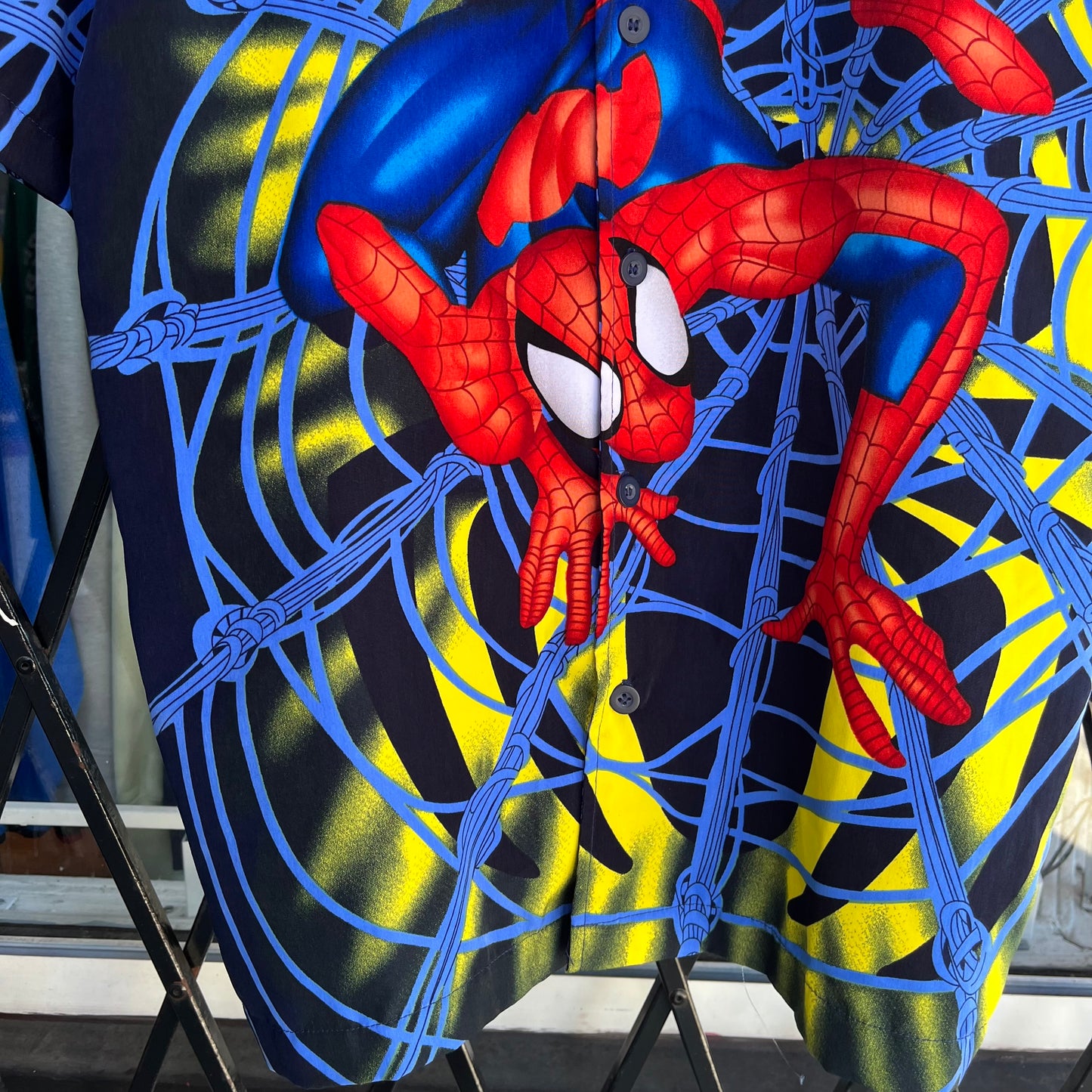 2002 Spider-Man Button Up Shirt - Size S