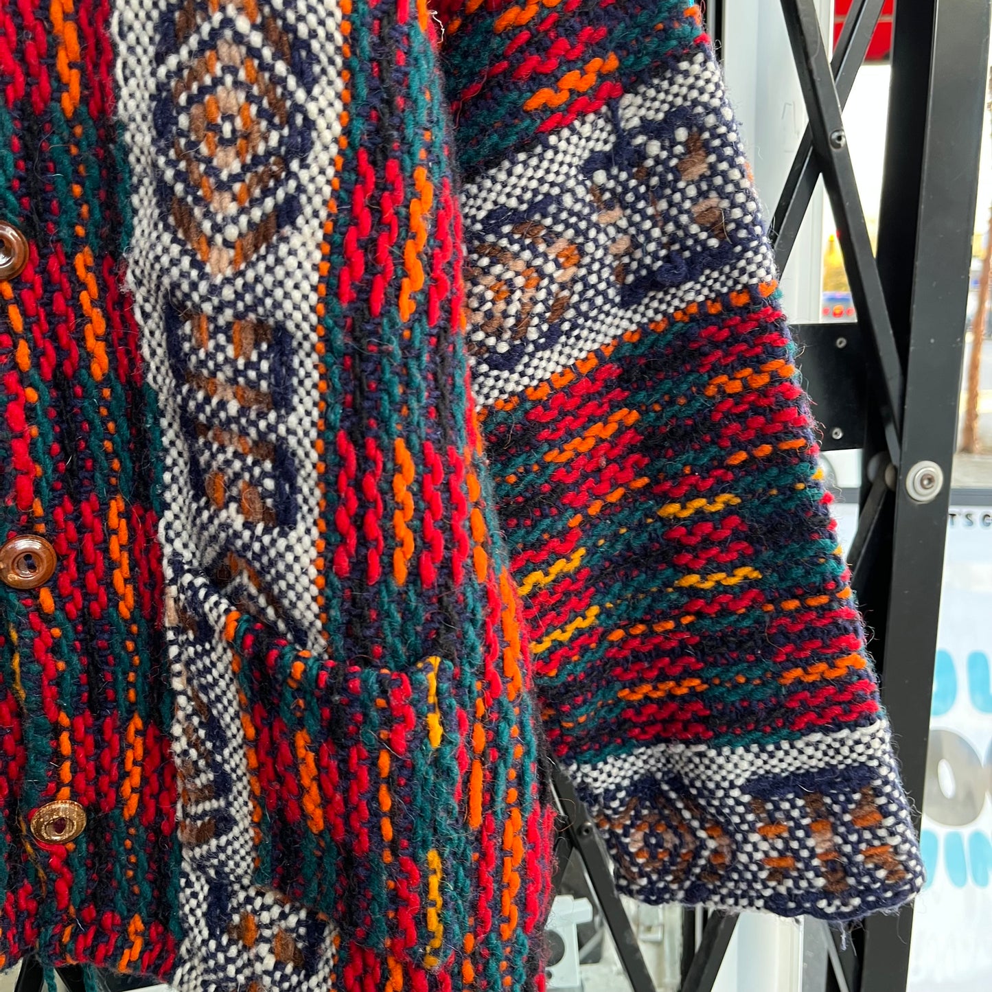 Vintage Hand Knitted Coat - Size Women’s M