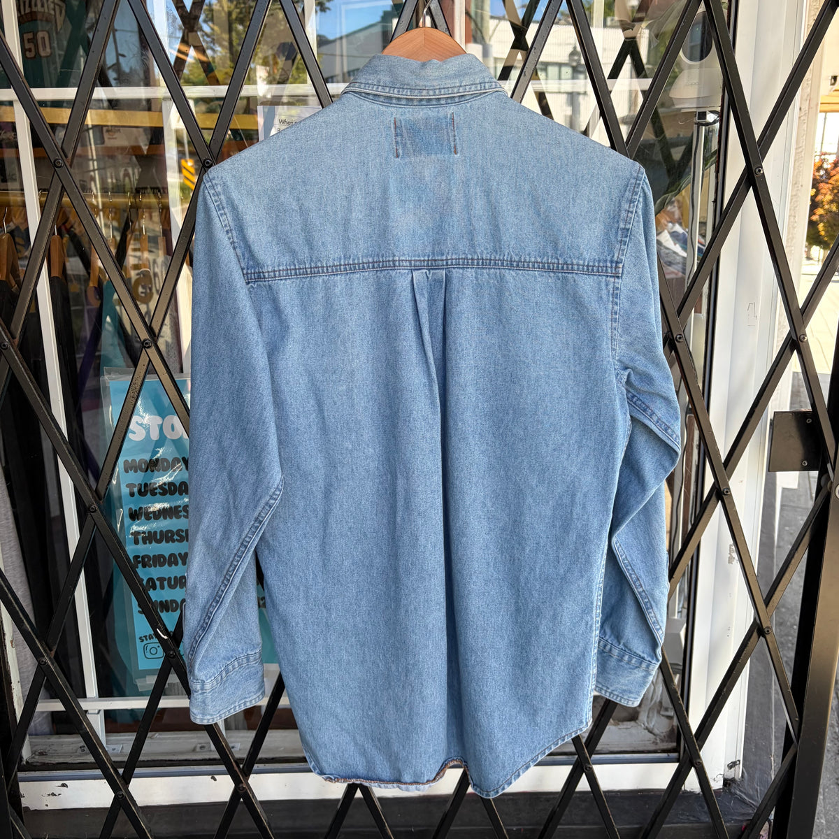 Vintage Algonquin Denim Button Up Shirt - Size M