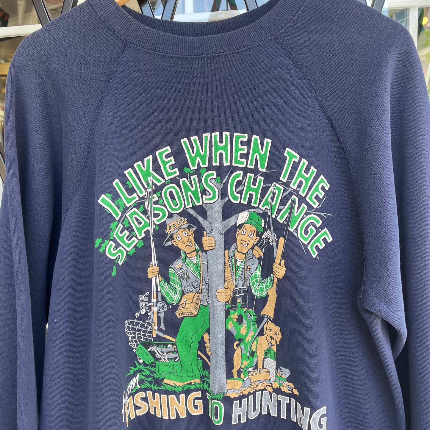 Vintage 80s Fishing/Hunting Crewneck - Size XL