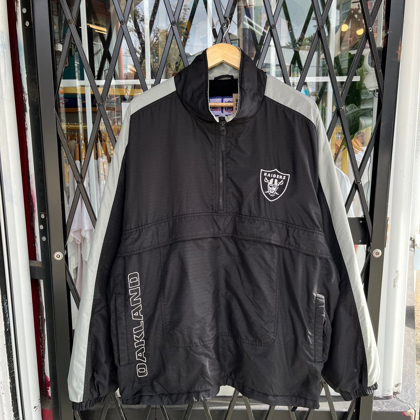 Vintage Logo Athletic Oakland Raiders Parka Jacket - Size XL