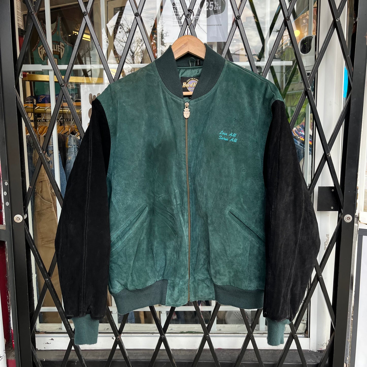 Vintage Hard Rock Cafe Las Vegas Save The Planet Genuine Leather Jacket - Size L