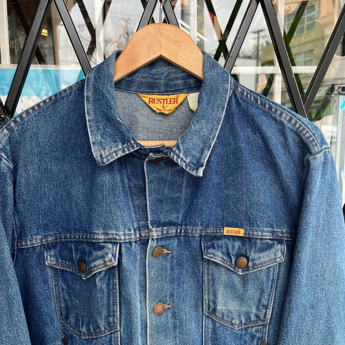 Vintage Rustler Denim Jacket - Size L
