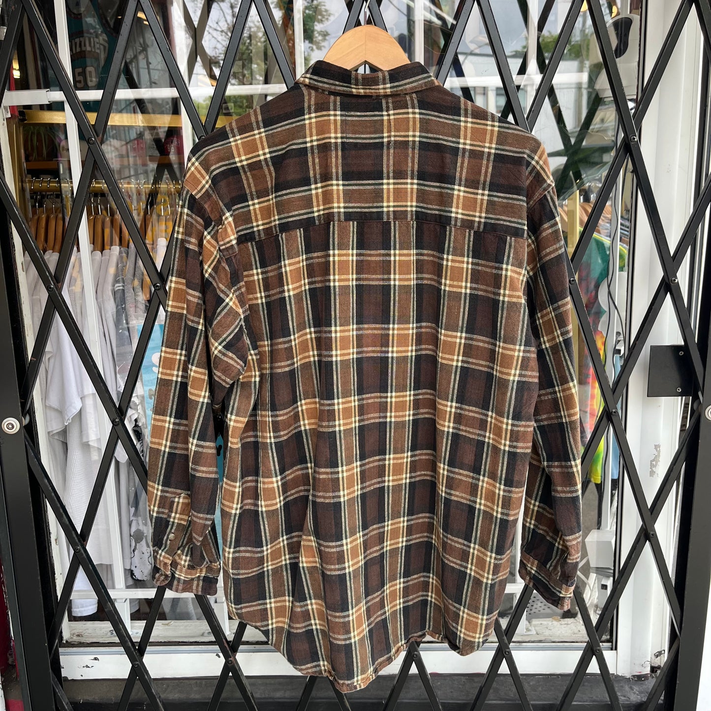 Vintage Plaid Button Up Shirt - Size L