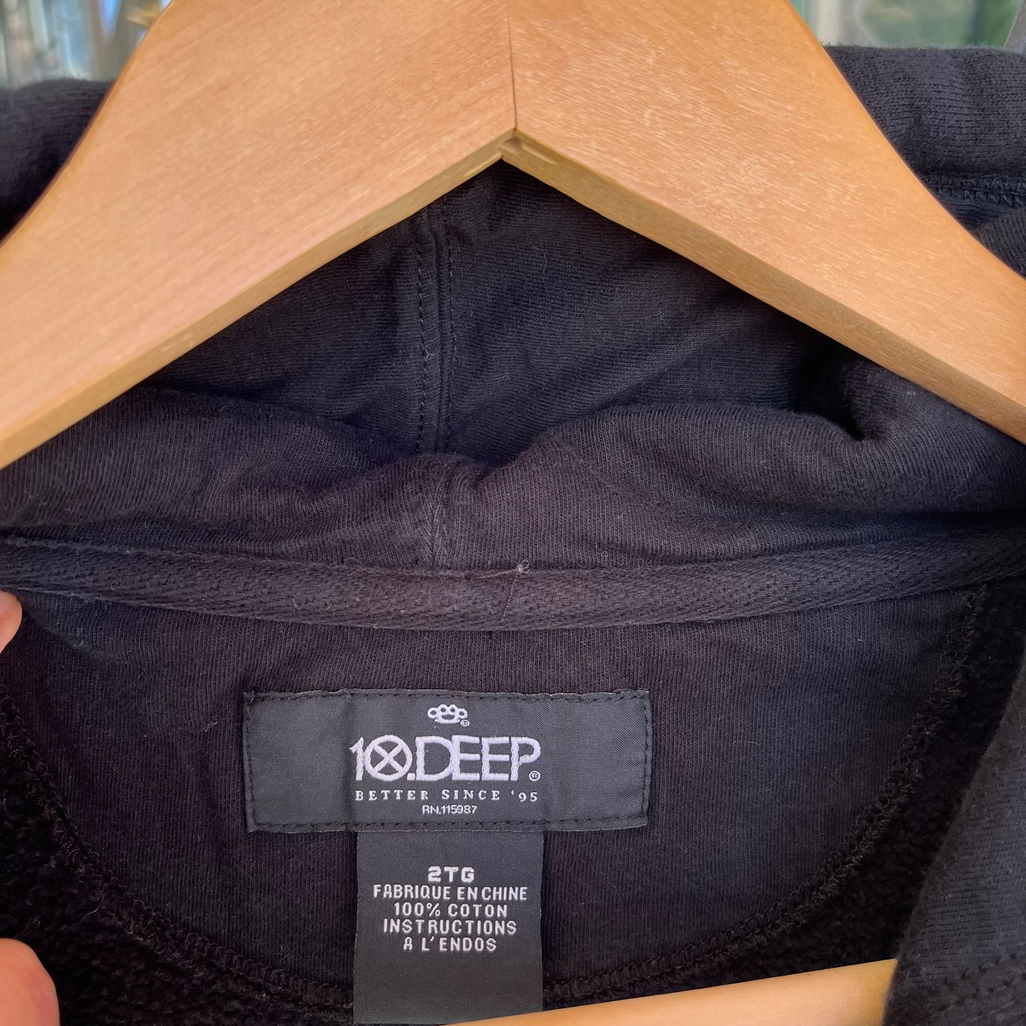 Y2K 10Deep Black Cat Embroidered Zip Hoodie - Size XXL