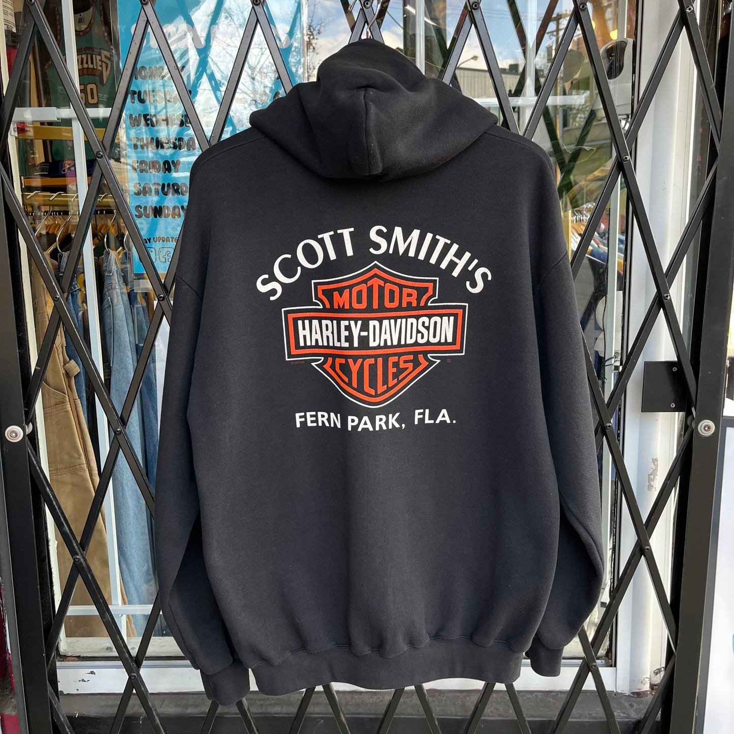 1997 Harley Davidson Zip Up Hoodie - Size XL