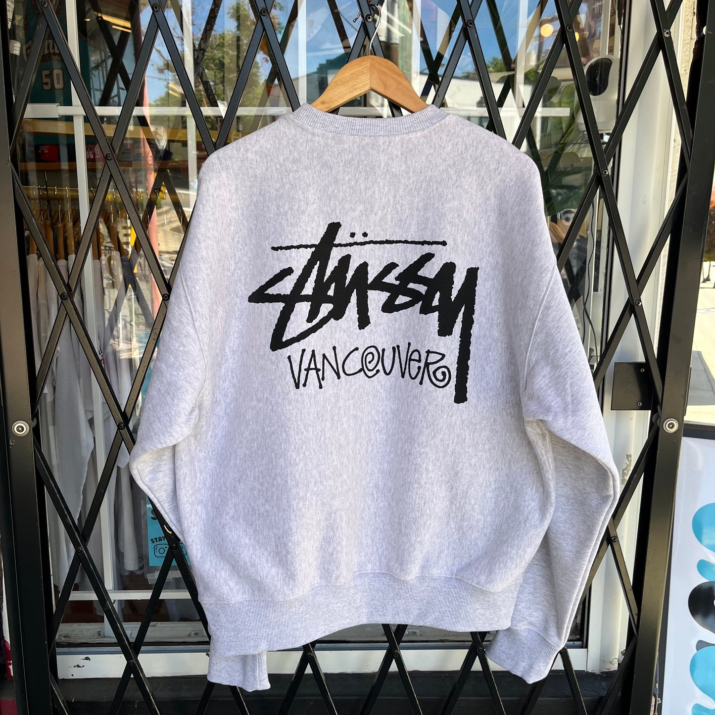 Stussy Vancouver Stock Crewneck Ash Heather - Size L