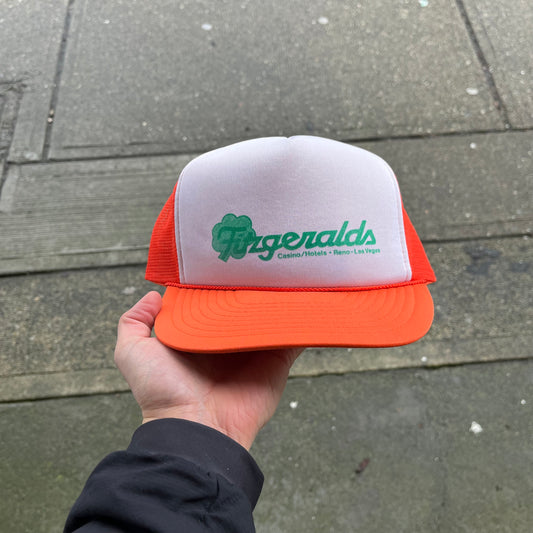 Vintage Fitzgeralds Las Vegas Trucker Hat Orange