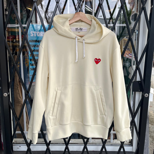 CDG Red Heart Pullover Hoodie - Size L