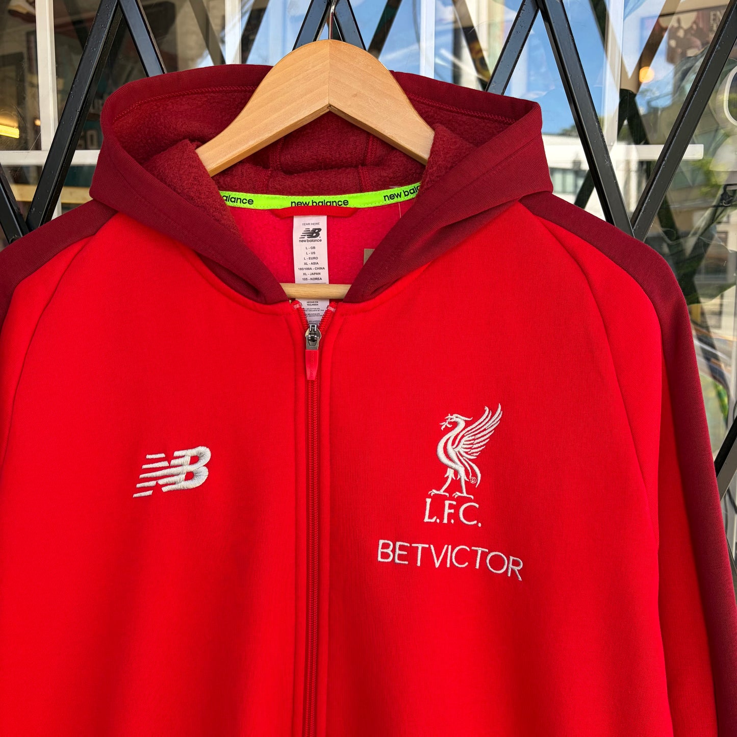 New Balance Liverpool FC Zip Up Hoodie - Size L