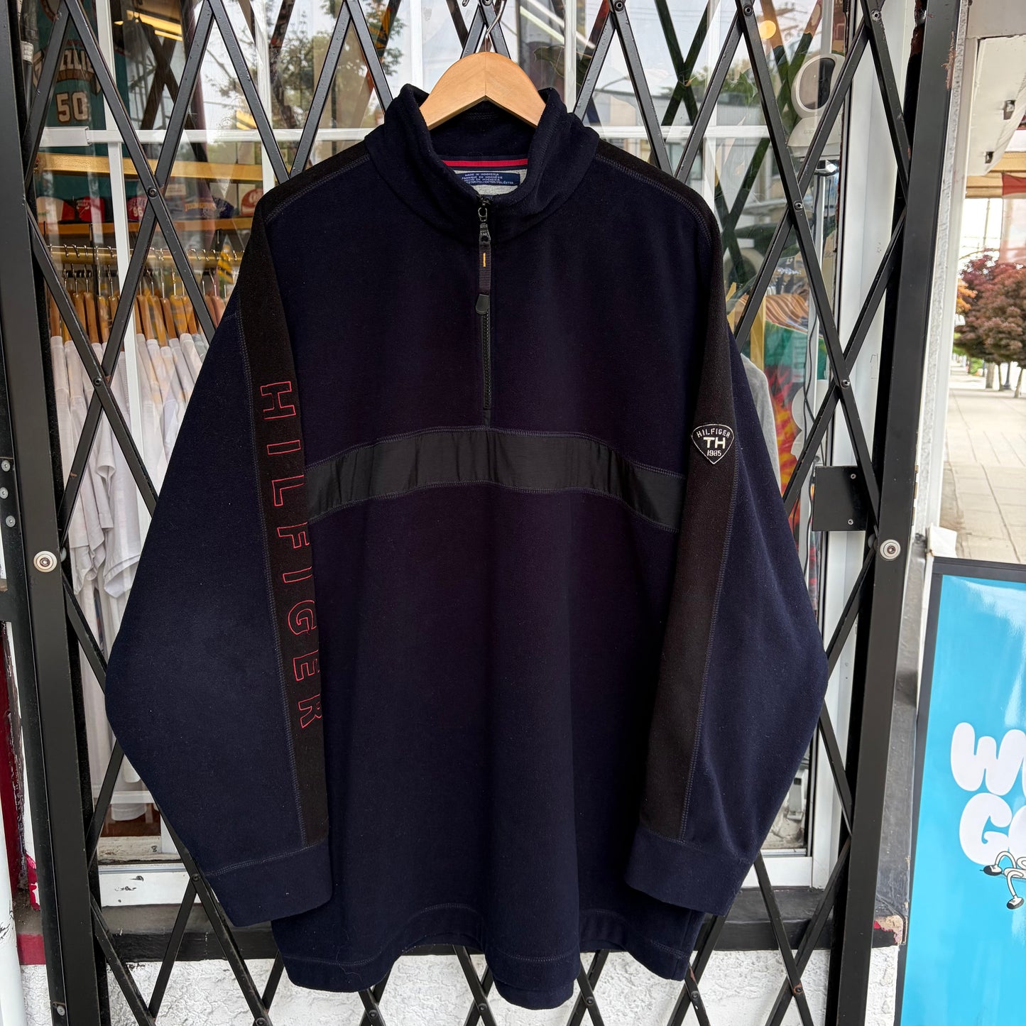 Vintage Tommy Hilfiger Quarter Zip Fleece Sweater - Size XXLT