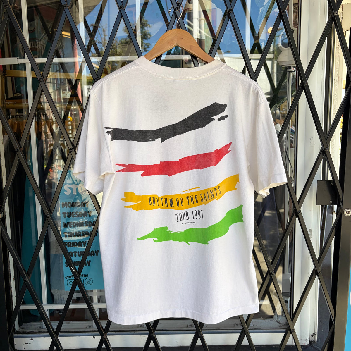 1991 Paul Simon Rhythm of the Saints Tour Tee - Size L