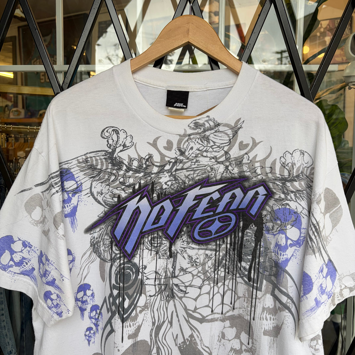 Y2K No Fear AOP Tee - Size XL